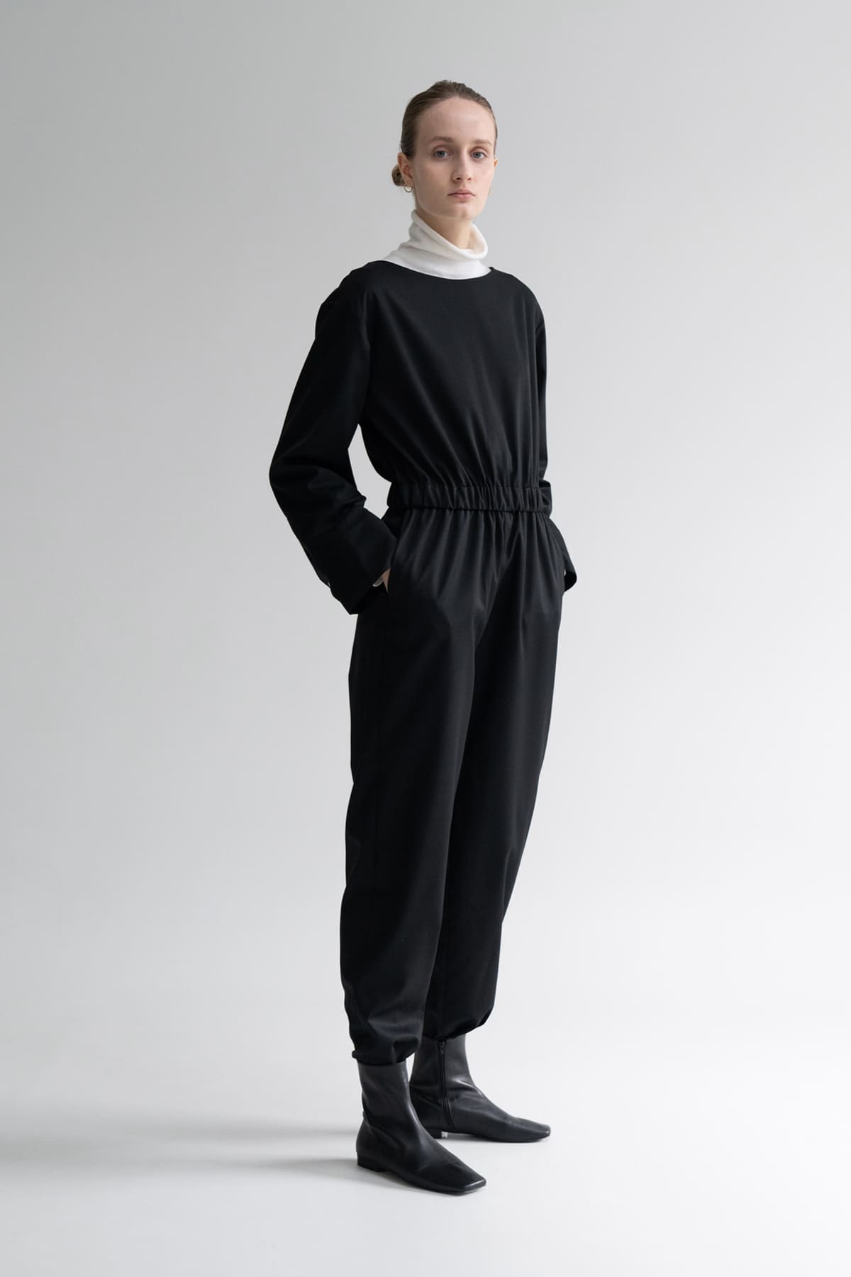 Wool Jumpsuit (Black)