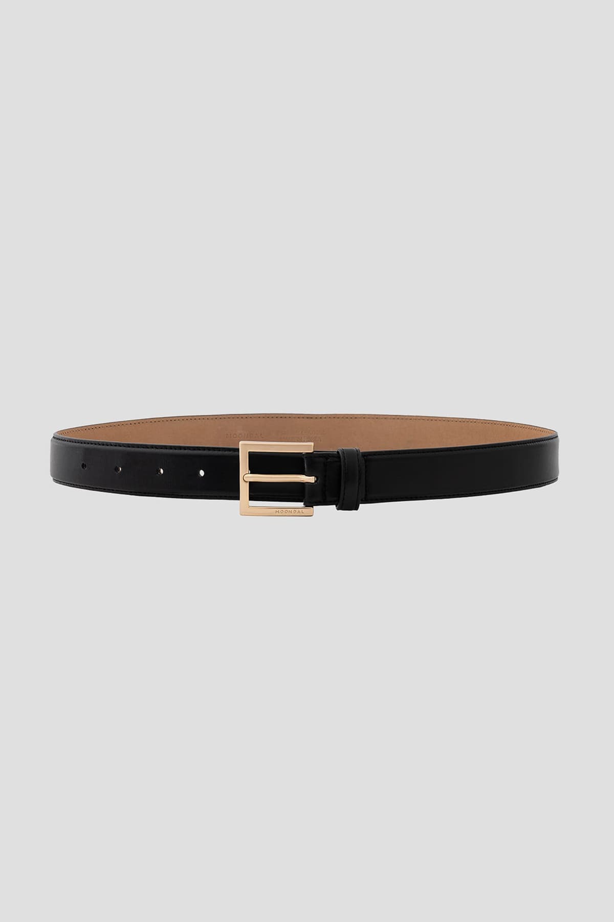 Classic Square Leather Belt (black)