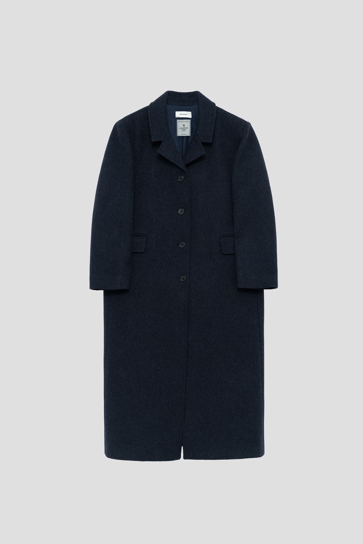 Tailored Wool Single Coat (navy)